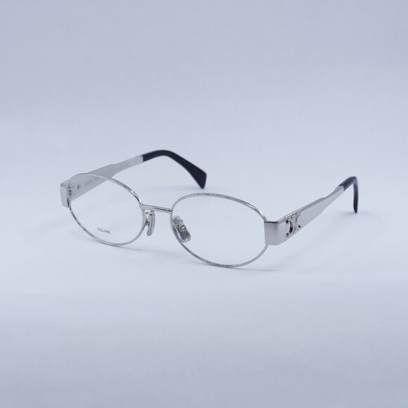 🕶️ New Celine CL50140U 016 Eyeglasses - Shiny Palladium Frame - Picture 1 of 10
